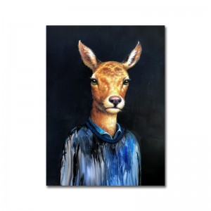 100 % 수제 유화 동물 홈 장식 추상 현대 캔버스 예술 작품